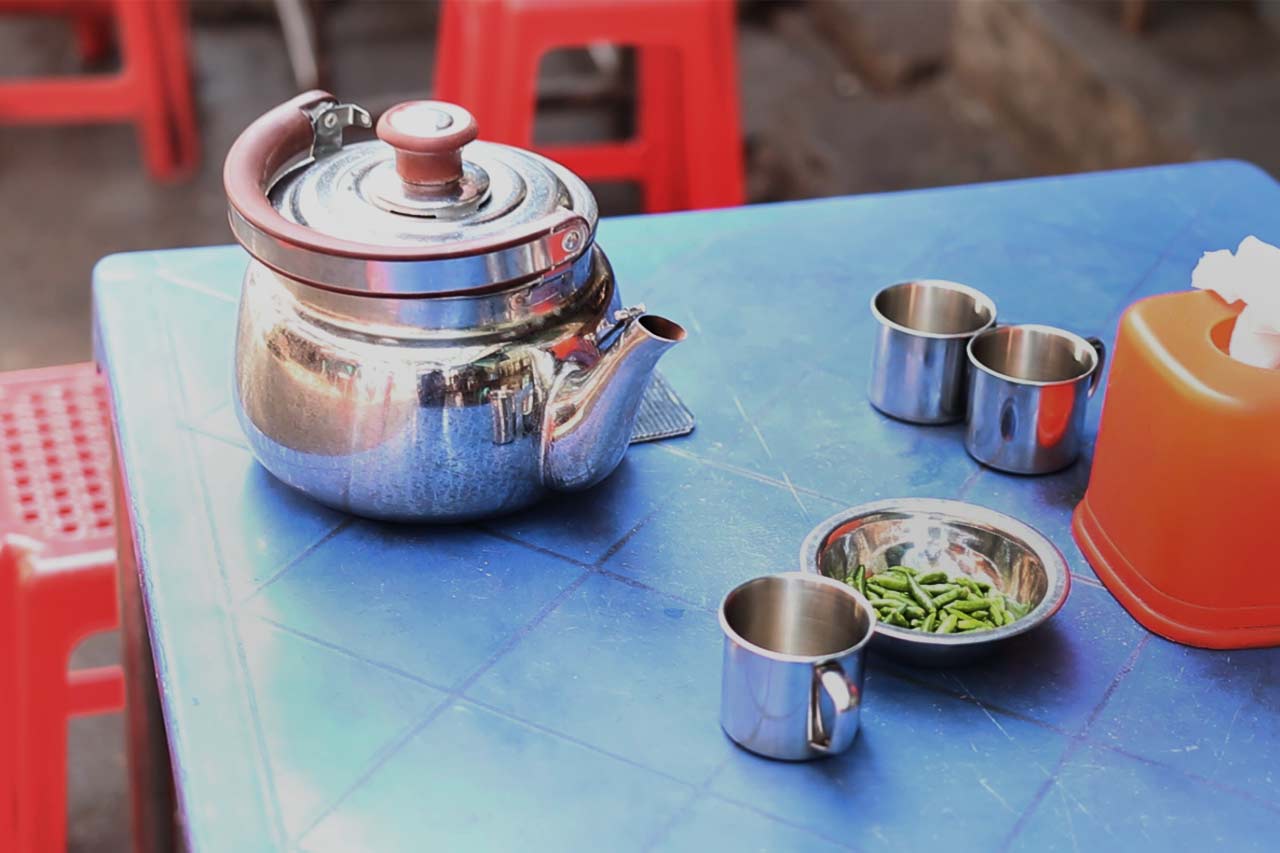 thé birman, yangon